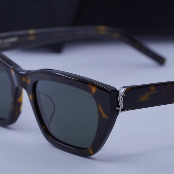 Saint Laurent SL M127/F 002 Cat Eye Sunglasses - Havana\Grey - Picture 8 of 10